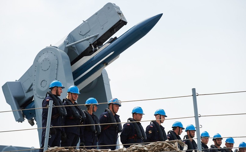 Wyrzutnia rakiet na ORP "Kościuszko"