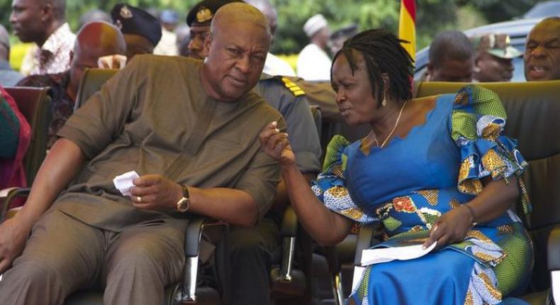 Prof Jane Naana Opoku-Agyemang with John Mahama