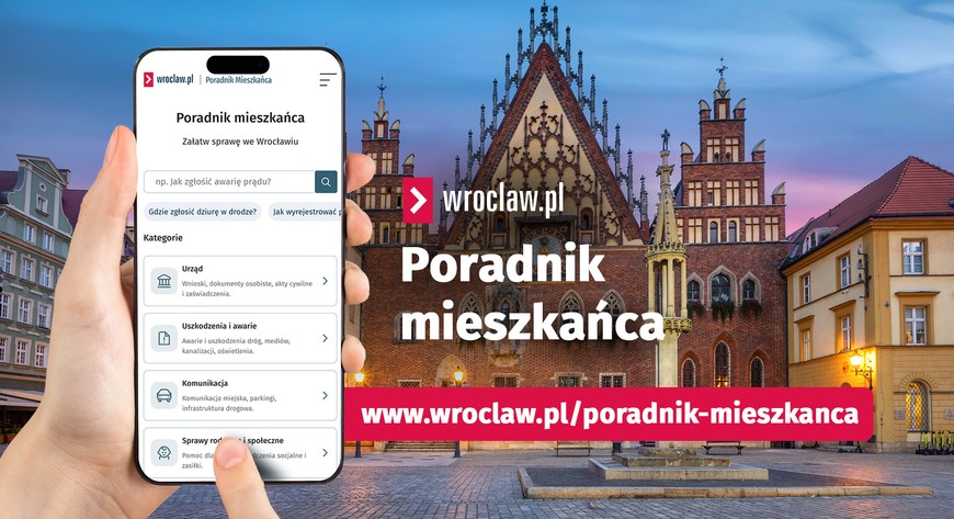 Poradnik Mieszkańca to dostępne online kompleksowe źródło wiedzy dla Wrocławian, w którym zebrano odpowiedzi na ponad 150 najczęściej zadawanych pytań dotyczących różnych kategorii codziennych spraw.