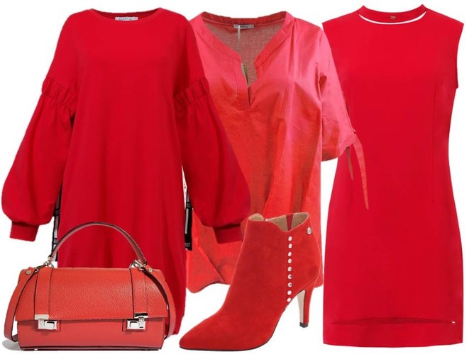 Modne STYLIZACJE w kolorach jesieni: sportowa tunika- Bastet/bastetfashion.pl, bluzka- Fablu/fablu.pl, sukienka- Trynite/trynite.pl, buty- Caprice/caprice.pl, torebka- Boca/boca.pl