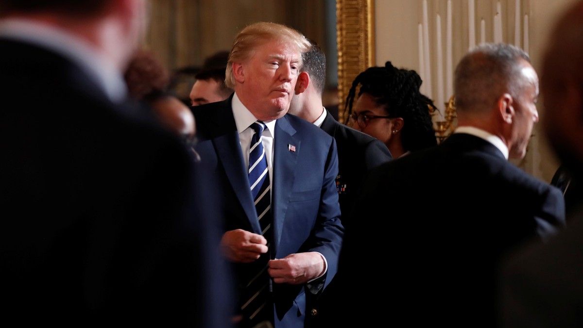 U.S. President Donald Trump hosts a listening session with Marjory Stoneman Douglas High School shoo