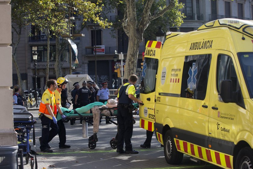 A van crashes into pedestrians in Barcelona