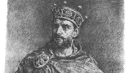 Król Mieszko II Lambert, przyrodni brat Bezpryma. Rysunek Jana Matejki. Fot. domena publiczna