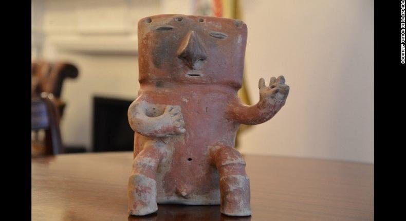 South American ceramic statue