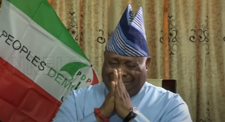 Ademola Adeleke breaks down in tears