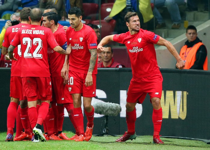 Grzegorz Krychowiaka w barwach Sevilli wygrał Ligę Europy