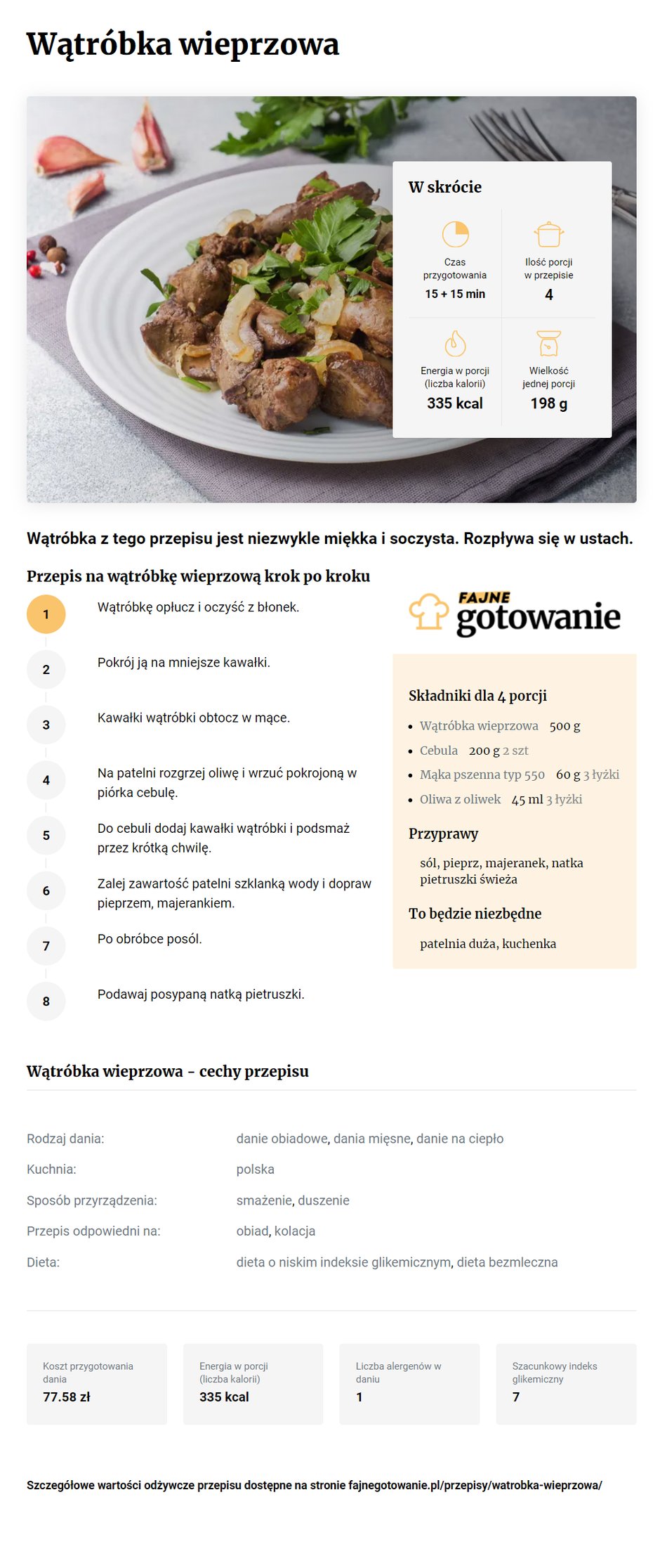 Wątróbka wieprzowa