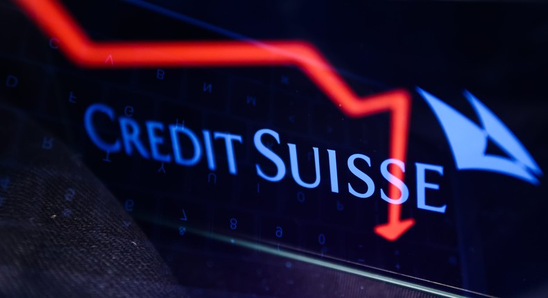 UBS agreed to buy its biggest rival Credit Suisse for just over $3 billion Sunday.NurPhoto/Getty Images