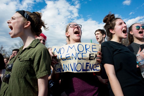 Students Rally For Gun Control Outside White House