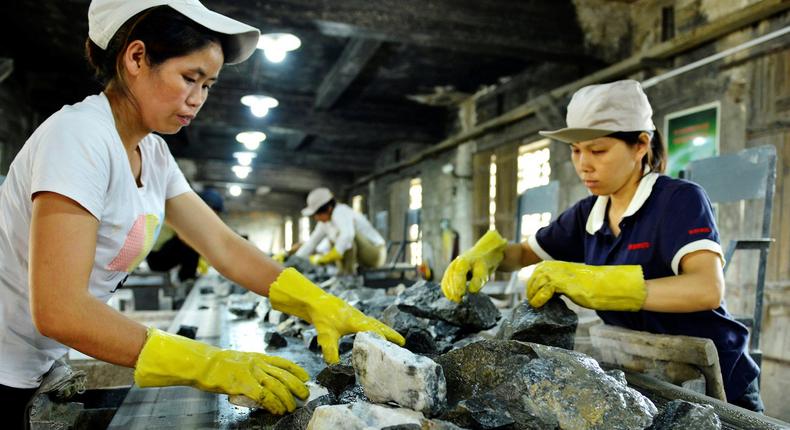 china tungsten factory workers