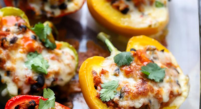 Vegetarian Stuffed-Peppers (Credit- Dietitian Debbie Dishes)