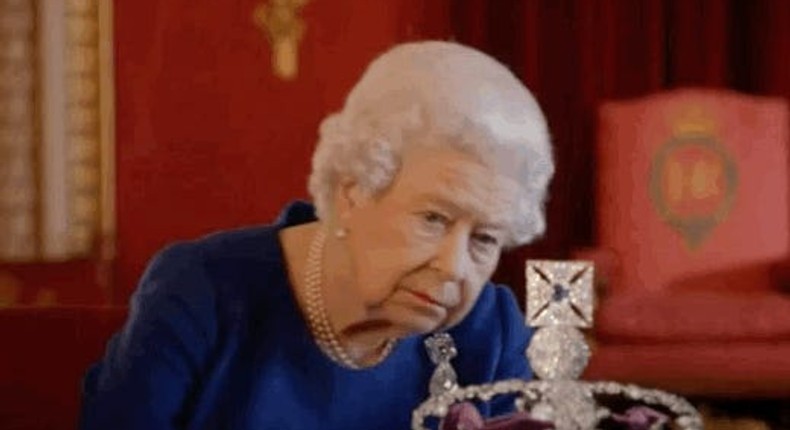 The Queen examines her coronation crown in The Coronation.