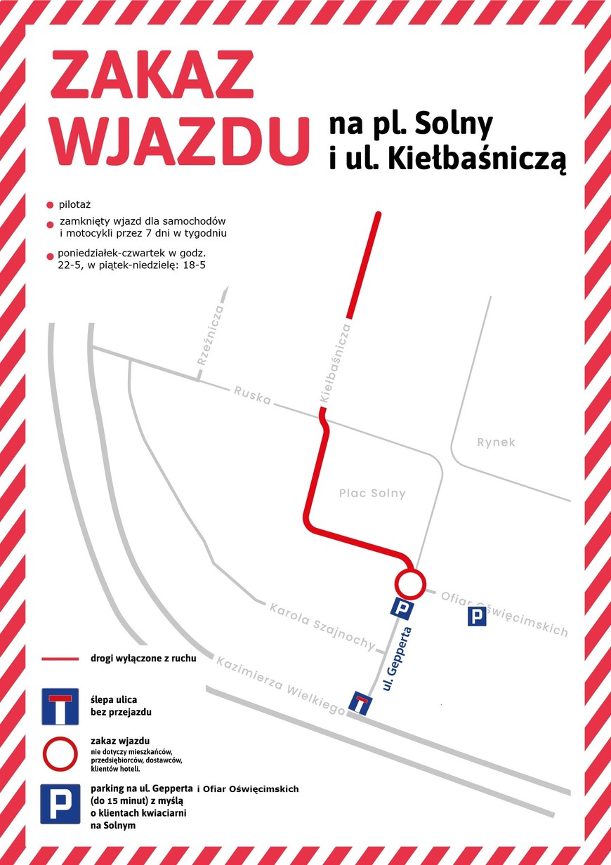 Organizacja ruchu na Placu Solnym