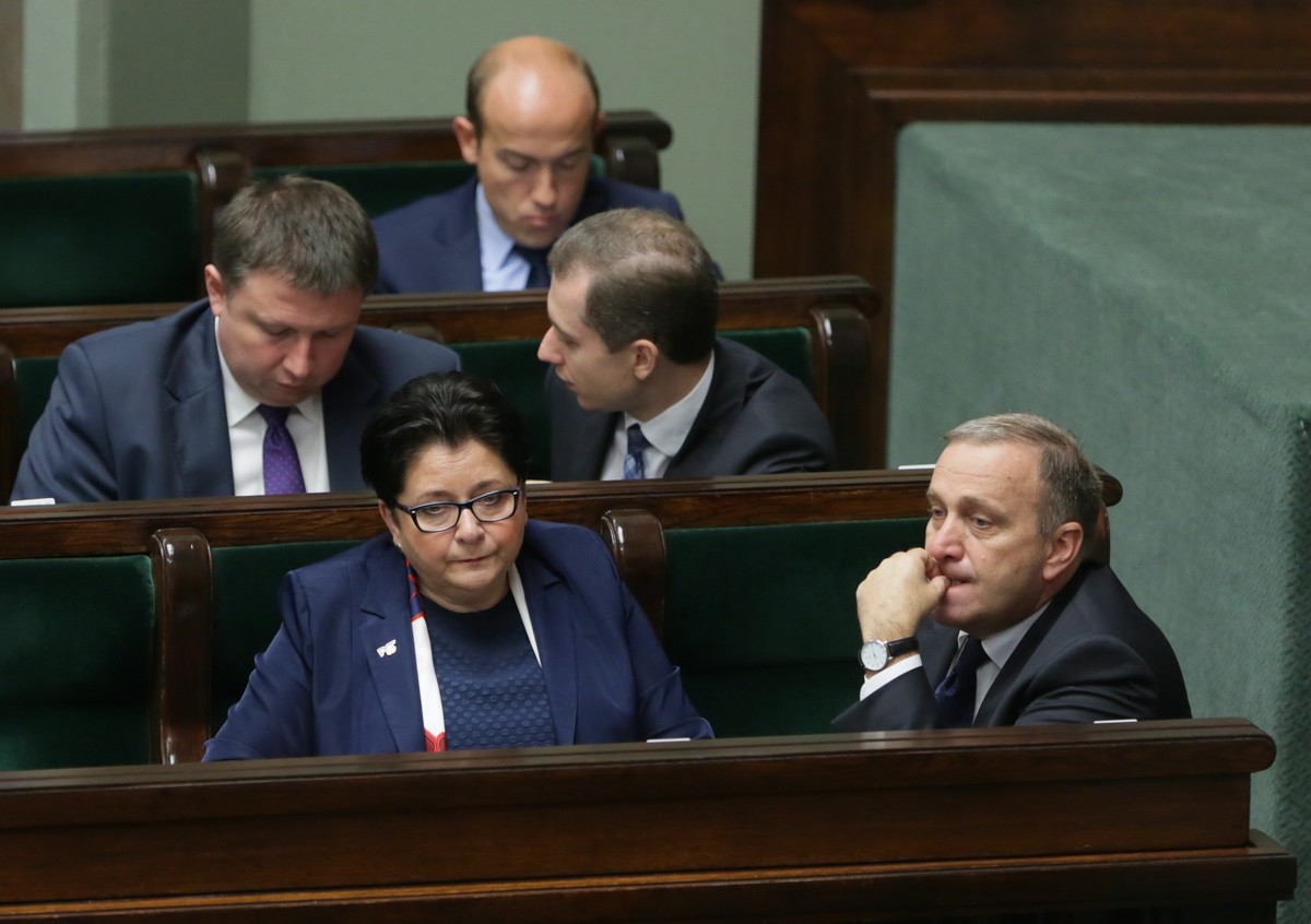 Grzegorz Schetyna i Teresa Piotrowska