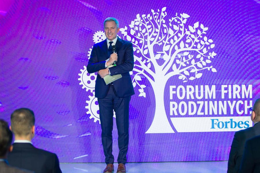 Forum Firm Rodzinnych we Wrocławiu. Imprezę prowadził Paweł Zielewski, redaktor naczelny „Forbesa”