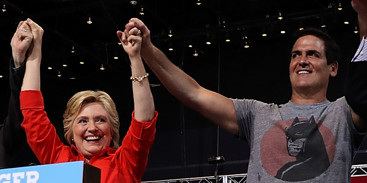 Hillary Clinton and Mark Cuban.