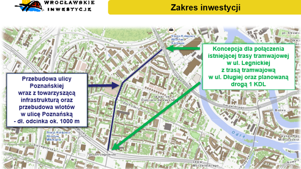 Wrocławskie Inwestycje ogłosiły przetarg na projekt przebudowy ulicy Poznańskiej