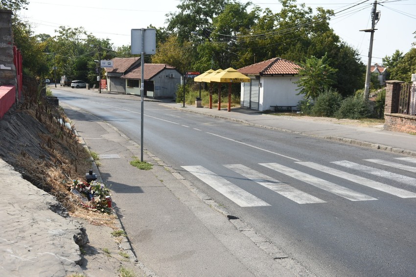 Pešački prelaz na kojem je udaren Aleksandar 