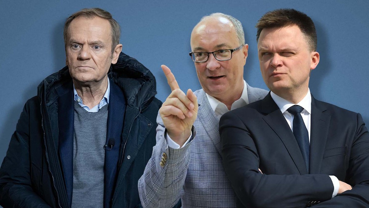 Donald Tusk, Włodzimierz Czarzasty i Szymon Hołownia