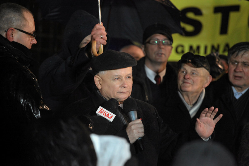 Prezes PiS podczas Marszu Wolności, Solidarności i Niepodległości.