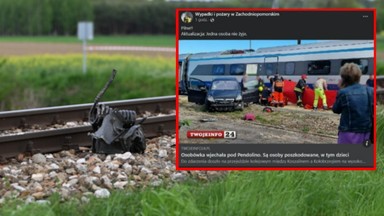 Tragedia pod Koszalinem. Auto wjechało pod Pendolino