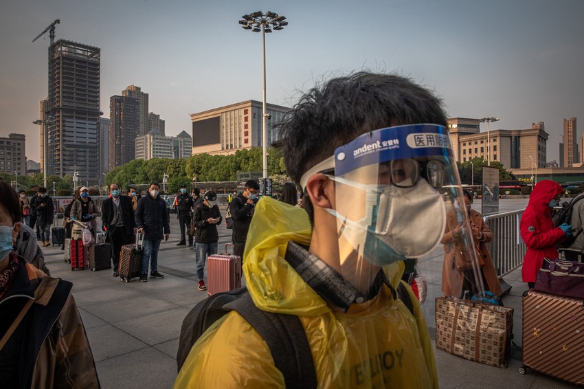 Redovi na železničkoj stanici u Vuhanu