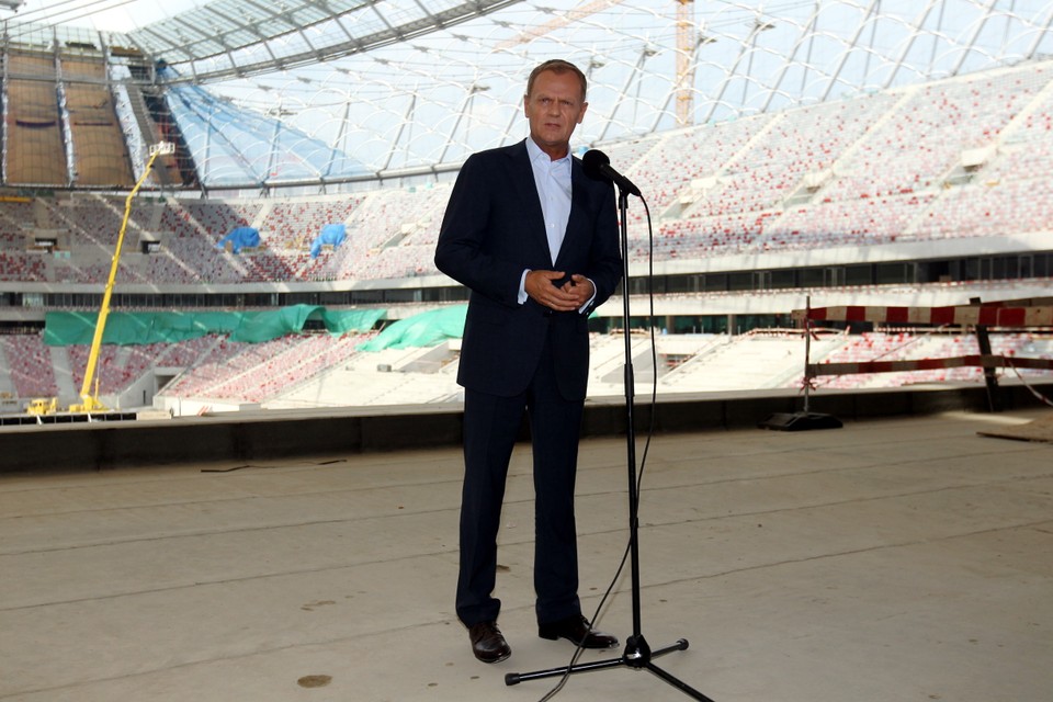 Premier z wizytą na Stadionie Narodowym