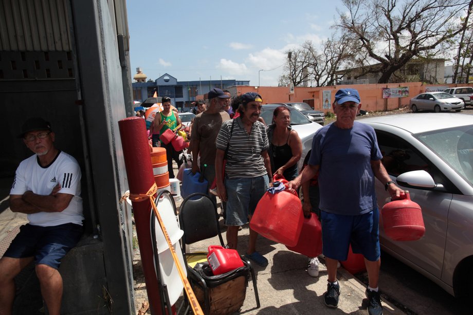 Puerto Ricans are still grappling with power outages and a severe gas shortage.