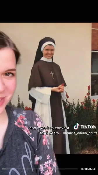 Carrie spędziła 5 lat w zakonie. Teraz dzieli się ze swoją internetową społecznością ciekawostkami z życia sióstr / TikTok @carrie_eileen_chuff