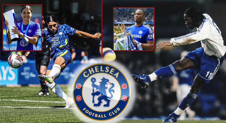 Chelsea women's striker Sam Kerr earned comparisons  to Blues legend Didier Drogba following stunning strike against Manchester United