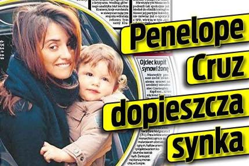 Penelope Cruz dopieszcza synka