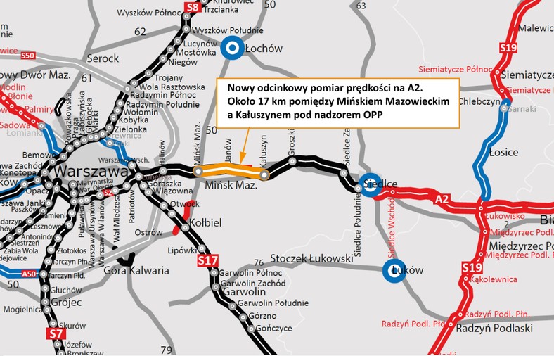 Nowy OPP na A2 - lokalizacja
