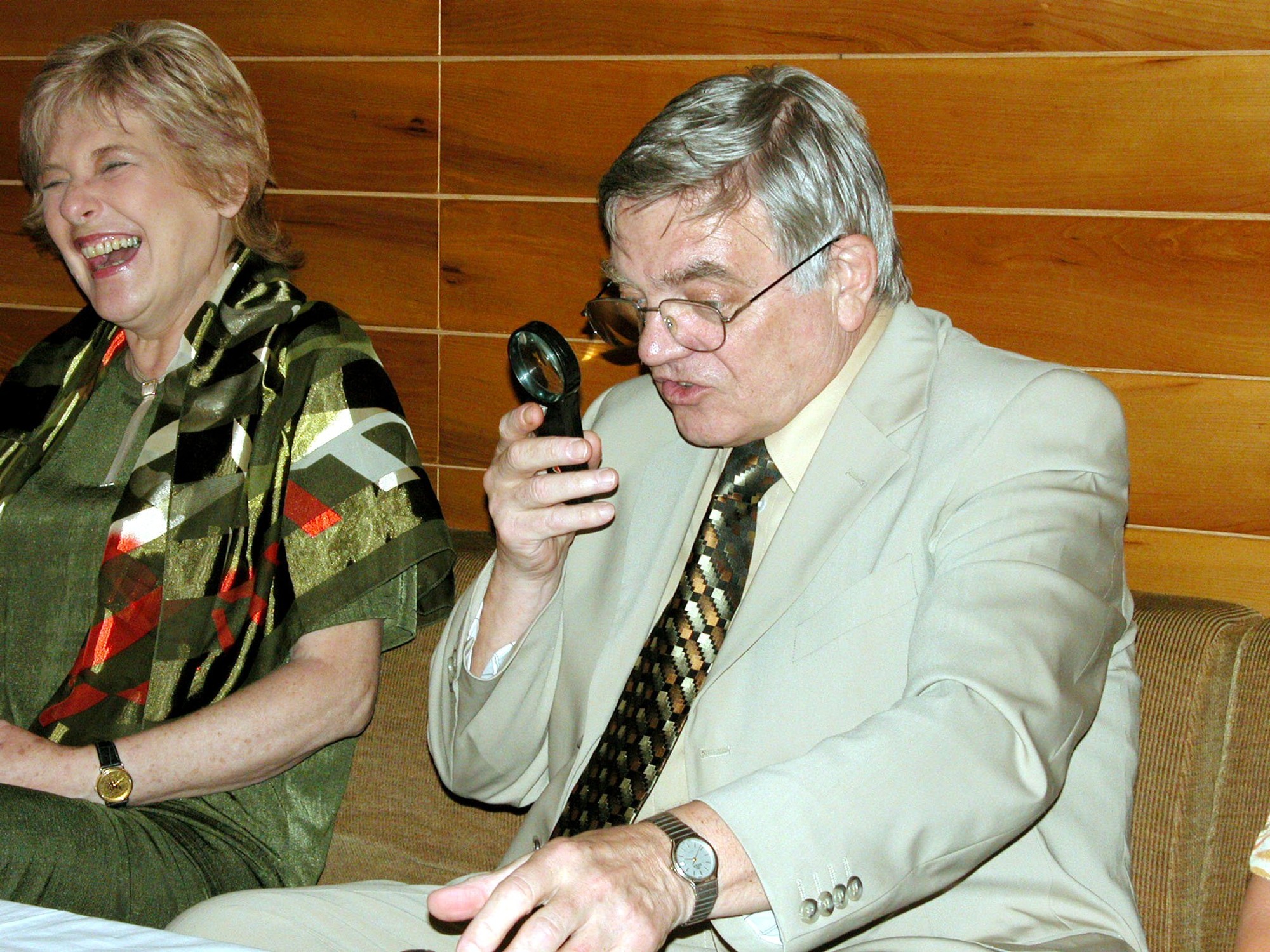 Spisovateľka Oľga Feldeková  a herec Stano Dančiak († 75).