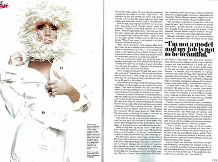 Lady GaGa w grudniowym magazynie "Flare"