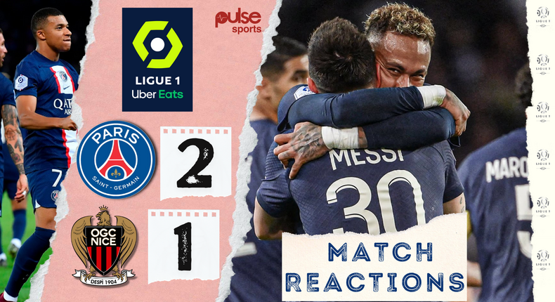 PSG defeated Nice in Ligue 1 on Saturday night