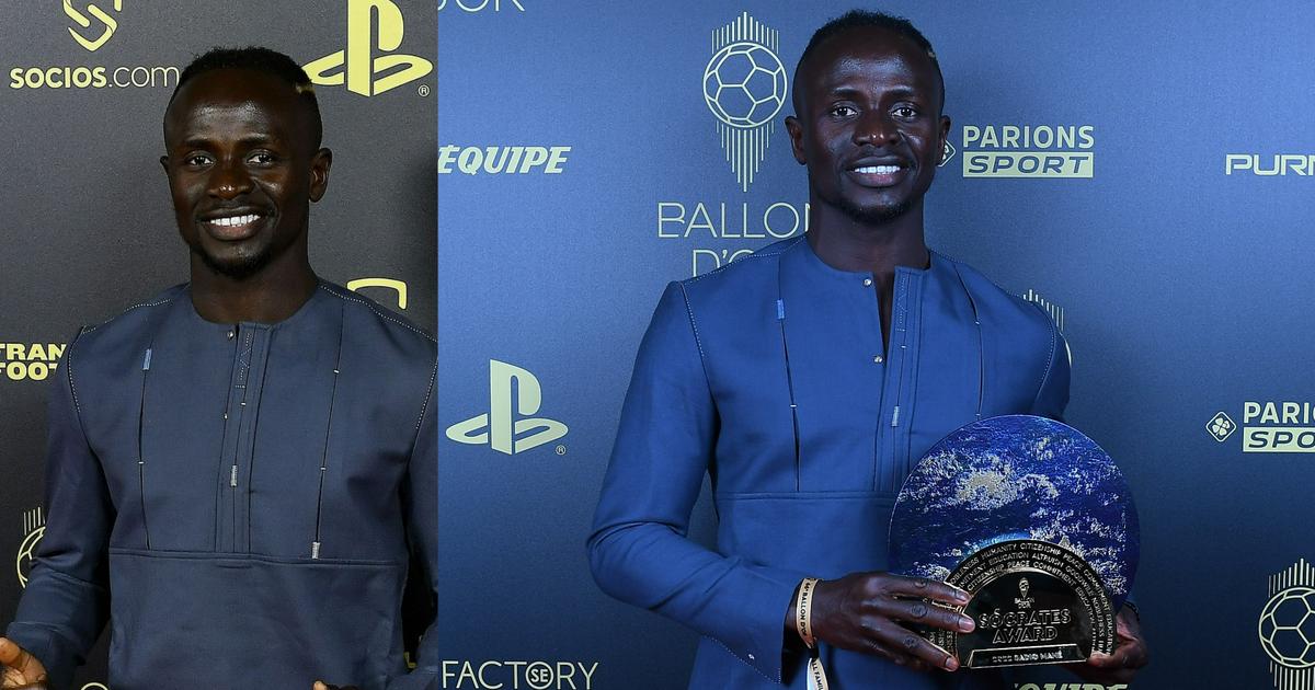 Sadio Mane wins Sócrates Award at 2022 Ballon d'Or finishes 2nd to