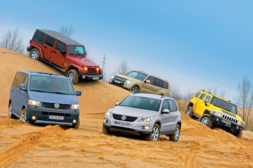 Hummer kontra Volkswagen Tiguan, VW Multivan, Mitsubishi Pajero i Jeep Wrangler: Porównanie terenówek za 200 000 zł