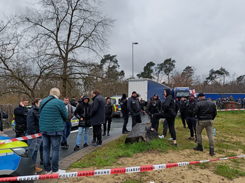 Miejsce strajku kierowców