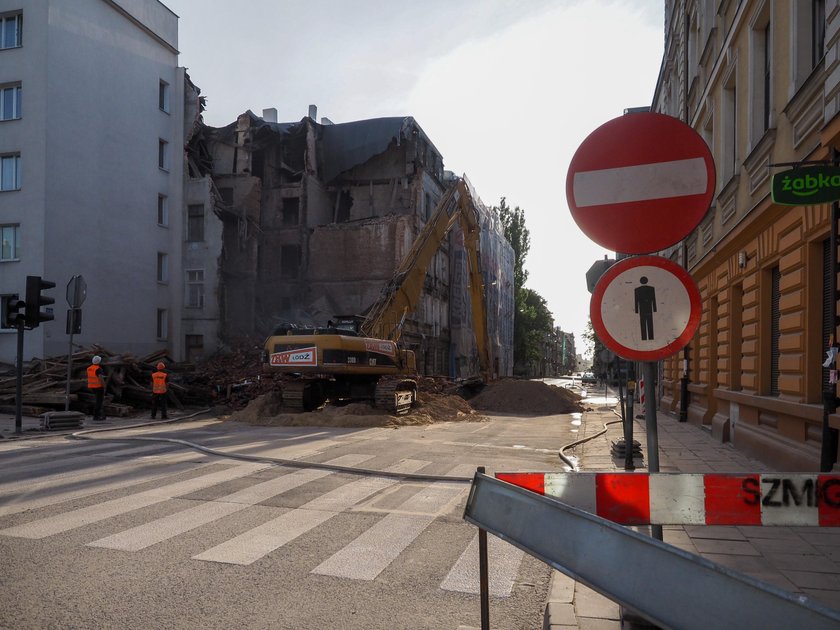 Kamienica przy Rewolucji w Łodzi. Ruszyła rozbiórka