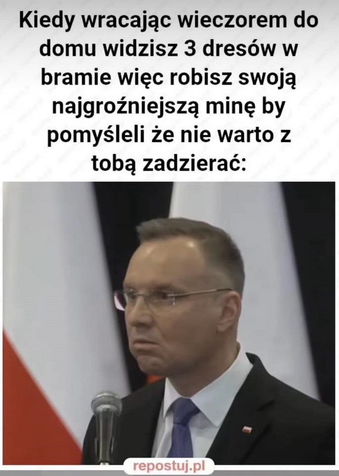 Mem z Andrzejem Dudą