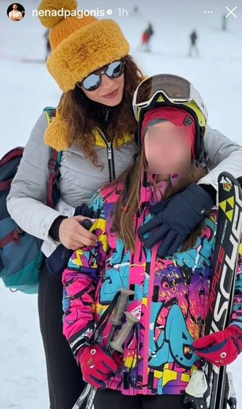 Devojka Nenada Pagonisa sa njegovom ćerkom