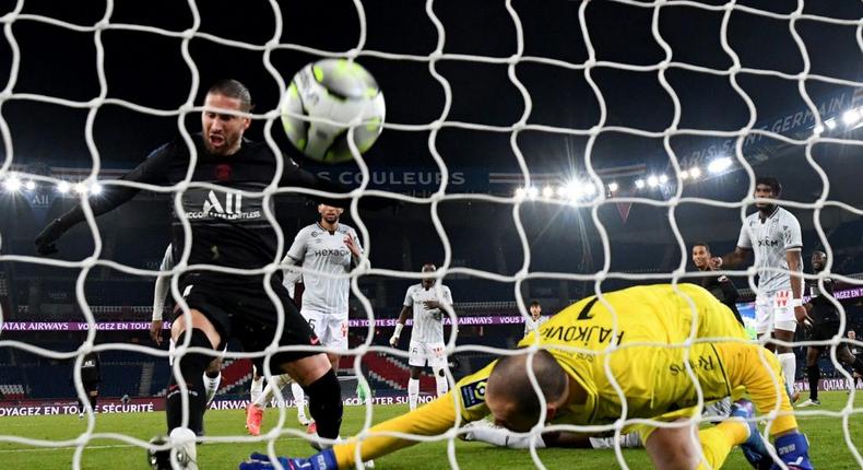 Sergio Ramos slams in his first Paris Saint-Germain goal Creator: FRANCK FIFE