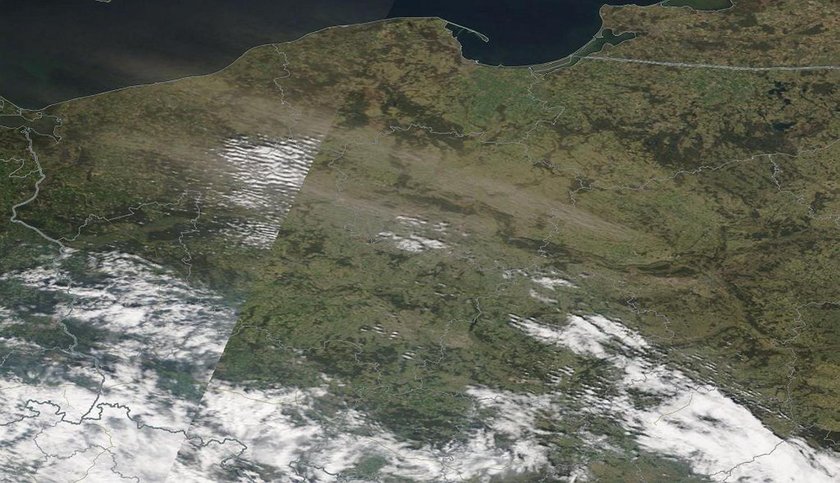 Burze piaskowe w Polsce były widoczne na zdjęciach NASA