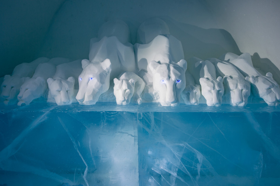 Lodowy hotel ICEHOTEL w Jukkasjärvi koło Kiruny (Szwecja)