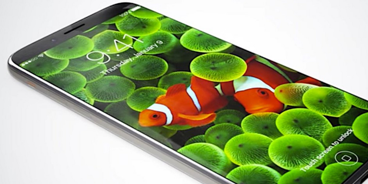 iPhone 8 z OLED - to rysunek poglądowy, przedstawia wyobrażenie fana, nie oficjalne zdjęcie od Apple