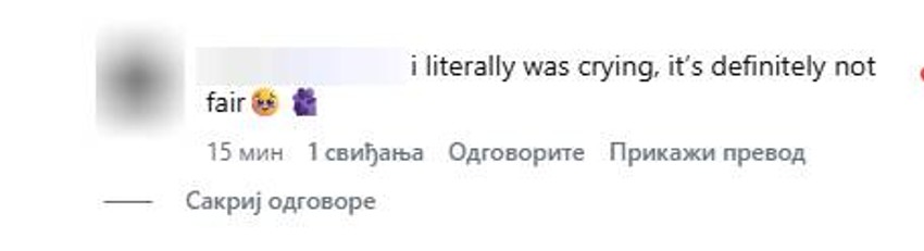 Fanovi Tamare Živković razočarani