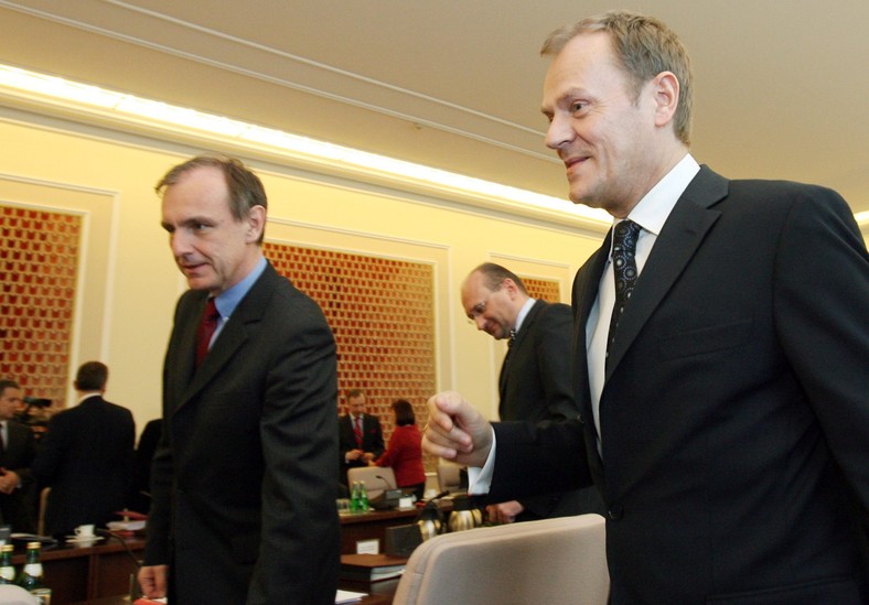 Bogdan Klich i Donald Tusk w 2008 r.