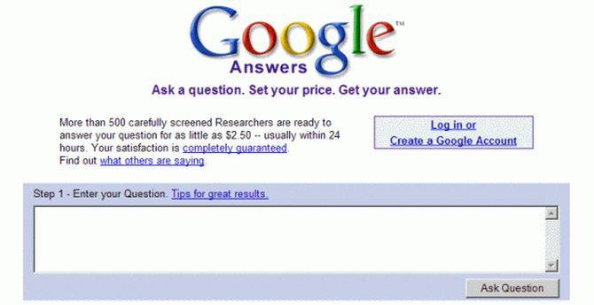 Google Answers