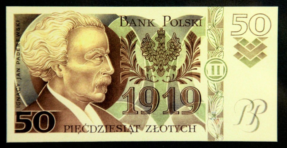 Banknoty polskie. Projektant i grafik ANDRZEJ HEIDRICH