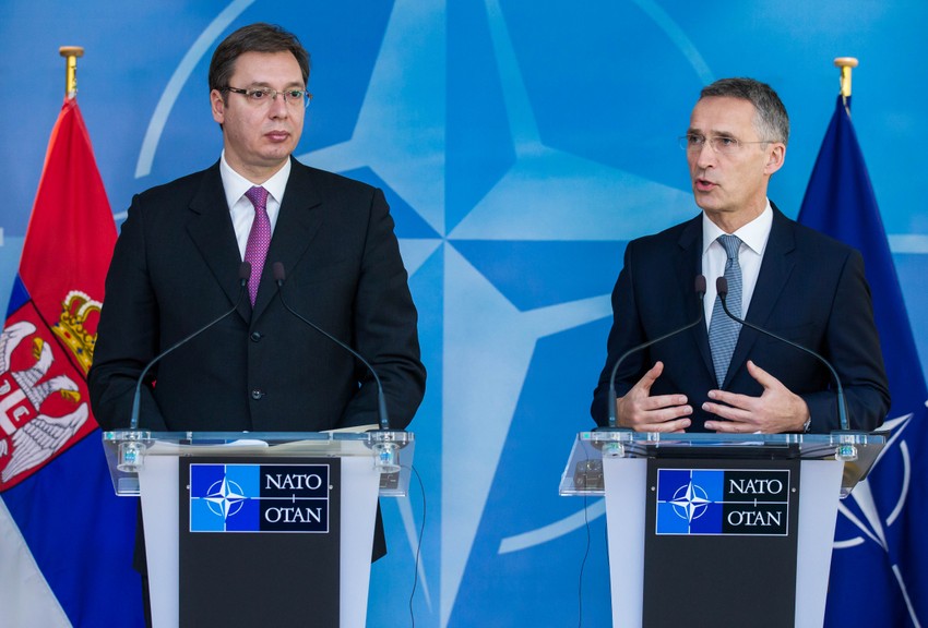 Aleksandar Vučić i Jens Stoltenberg